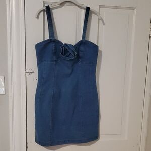 NWT Anthropologie Denim Blue Mini Dress